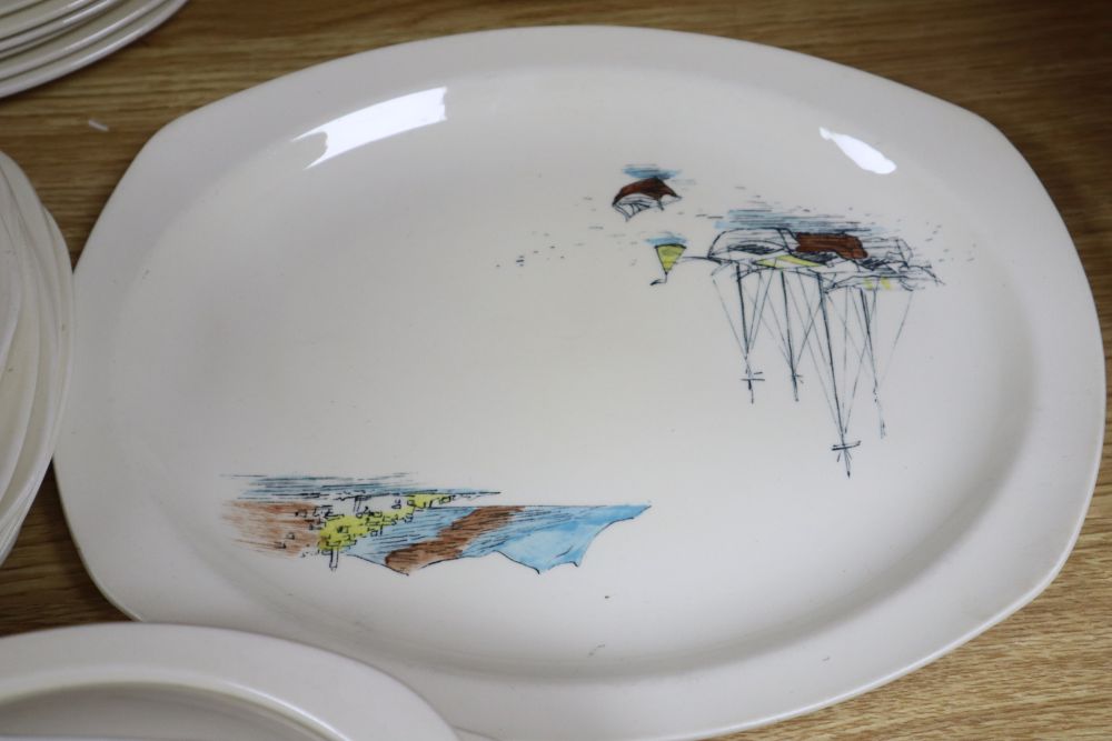 A Midwinter Riviera pattern part dinner service